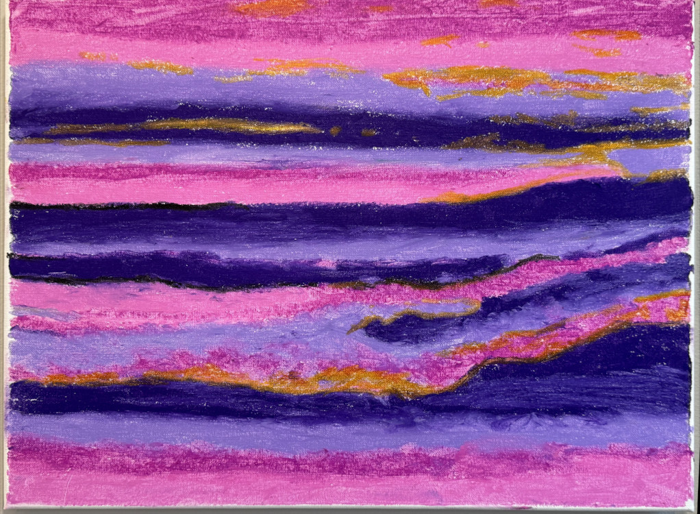 Purple | 16"x20" | Mixed Media on Canvas | $75
