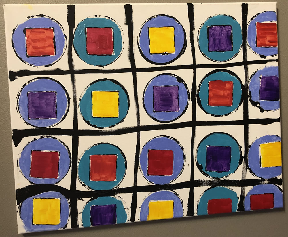 Tic Tac Toe | 16"x20" | Acrylic on Canvas | $75