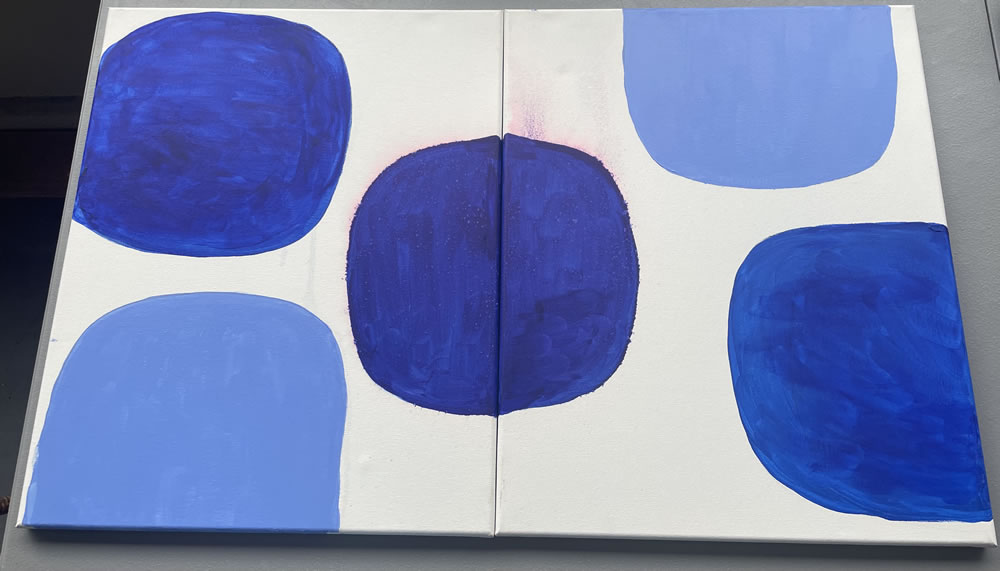 Untitled 193 | 2 Panels 16"x20" | Acrylic on Canvas | $150