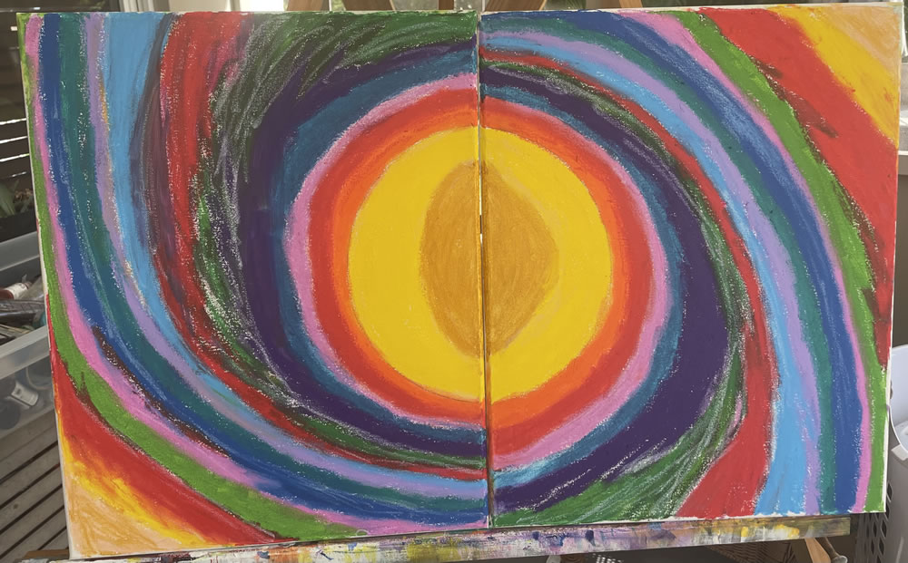 Eye Of The Storm | 2 Panels 16"x20" | Acrylic on Canvas | $150